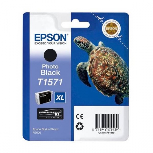 Inkoustová náplň Epson T1571, 25,9 ml - černá